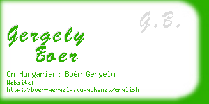 gergely boer business card