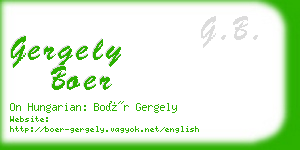 gergely boer business card